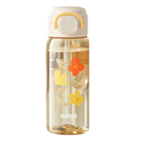 苏泊尔塑料杯600ml一盖双饮大容量塑料杯KCP60LV10