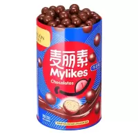 歌斐颂麦丽素桶装牛奶夹心黑巧球跳跳糖儿童女生怀旧零食250g