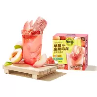 每鲜说 草莓蜜桃乌龙 冻干果茶60g(4*15g)即溶饮料 方便快捷