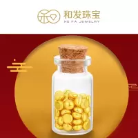 和发珠宝 黄金铜钱实心五帝钱币9999足金1g投资金小克重收藏储值1克