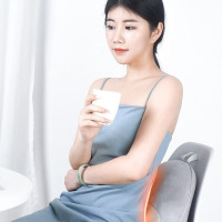 茗振(MZ)MZ-158L 腰部按摩器 多模式腰椎背部揉捏按摩仪全身肩颈按摩枕腰部按摩靠垫 暮光灰