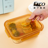 康宁餐具高硼硅玻璃保鲜盒微波炉冰箱专用饭盒上班族带饭餐盒玻璃饭盒气阀玻璃保鲜盒1260ML