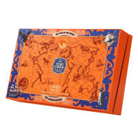 至尊帝皇 中秋月饼礼盒-五洲望月600g 六饼+松塔+蝴蝶酥组合