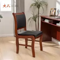 苏宁 质凡 会议办公椅实木橡木无扶手靠背椅