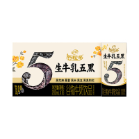 [10月生产]伊利谷粒多 生牛乳五黑 黑果枸杞桑葚牛奶饮品 200ml*16盒*1箱礼盒装