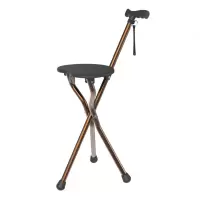 恒 生 防 护老人拐杖凳防滑轻便带座椅拐扙凳子专用拐棍折叠凳拐杖KY-1614