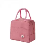 七梭 小熊餐包-1个[粉色] 上班带饭保温饭盒袋手提便当袋餐包便携餐具