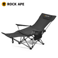 洛克猩球 多档可调节坐躺两用午休躺椅黑色RAC0031