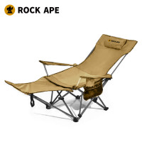 洛克猩球 多档可调节坐躺两用午休躺椅卡其色RAC0032