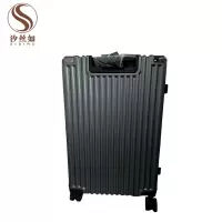 汐丝如XISIRU 20寸金属拉杆箱中等硬度四轮万向简约时尚密码锁铝合金拉链设计轻便耐用