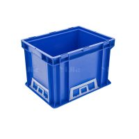 翌嘉YJ4121735 可堆式物流箱塑料周转箱塑料储物箱 无盖 蓝色 400*300*280