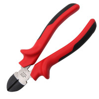 捷科 斜嘴钳子斜口钳德式偏口钳子橡胶柄电工剪线钳断线钳 8寸