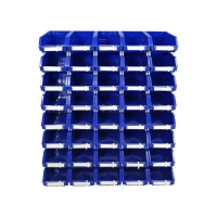 翌嘉YJ4121761 斜口组合式零件盒收纳分类货架型盒箱 蓝色 40只装 740*240*1140