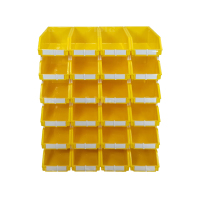 翌嘉YJ4121763 斜口组合式零件盒收纳分类货架型盒箱 黄色 24只装 810*343*1030
