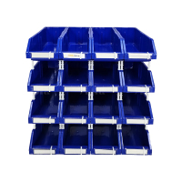 翌嘉YJ4121767 斜口组合式零件盒收纳分类货架型盒箱 蓝色 16只装 810*450*810