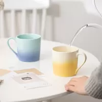 苏氏陶瓷(SUSHI CERAMICS)马克杯渐变情侣水杯对杯刷牙杯