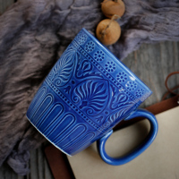 苏氏陶瓷 SUSHI CERAMICS蓝焰个性水杯陶瓷马克杯牛奶杯咖啡杯办公杯