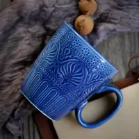 苏氏陶瓷 SUSHI CERAMICS蓝焰个性水杯陶瓷马克杯牛奶杯咖啡杯办公杯