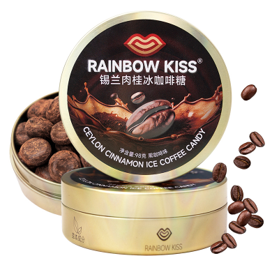 红谷林RAINBOW KISS锡兰肉桂冰咖啡糖无糖醇香开车犯困提神糖98g