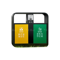 翌嘉YJ4070418 不锈钢分类垃圾箱公共场合环卫果皮箱户外垃圾桶 镀锌板圆角桶