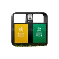 翌嘉YJ4070418 不锈钢分类垃圾箱公共场合环卫果皮箱户外垃圾桶 镀锌板圆角桶