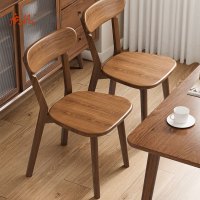 质凡实木椅子餐椅家用餐桌椅商用简约新款靠背椅