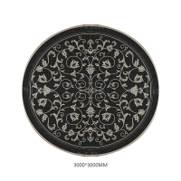 翌嘉YJ40802132 客厅沙发地毯免洗可擦圆形地垫