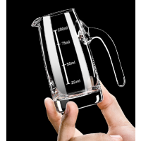 玻璃分酒壶刻度酒壶分酒器小白酒壶80ml小号压口酒樽烧酒清酒器具 80ml光身小酒樽