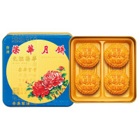 元朗荣华香港进口双蛋黄白莲蓉月饼礼盒荣华月饼广式中秋节香港原装 双黄白莲蓉月饼740g