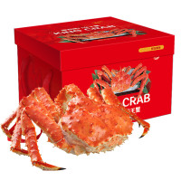 智利帝王蟹礼盒装鲜活熟冻大螃蟹生鲜海产海鲜 帝王蟹1200g-1400g