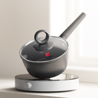 三禾 0涂层微纳不粘奶锅 宝宝辅食锅 小奶锅奶锅 泡面锅18cm 黛青蓝 LN18S1