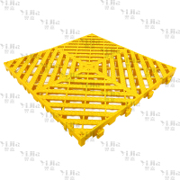 翌嘉 YJ3121307地格栅塑料拼接地板垫网格垫板 黄色