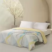 水星家纺 全棉可水洗雅韵格纹夏被