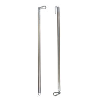 妍锦升挂旗杆1234号旗帜挂杆不锈钢升降杆红旗配件户外固定杆 4号双挂杆+防风链(杆长96cm)