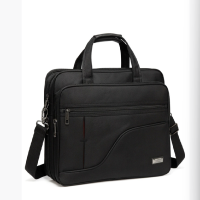 KUBA商务包男包多层业务包防水牛津布17吋手提电脑包单肩大容量公文包黑色长度43厘米