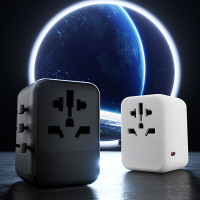 沃品(WOPOW)全球通用转换插头/插座转换器英国新加坡香港欧洲德标多功能插座USB充电 MTD001