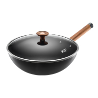 爱仕达(ASD)有钛不粘铁锅厨房家用无涂层炒菜锅燃气灶电磁炉通用商超同款 CF30T8Q 钛铁不粘炒锅 30cm