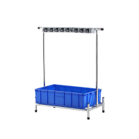 翌嘉YJ4122157 不锈钢拖把架可移动扫把架落地式拖把架 8拖10挂