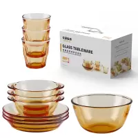 艾逸瑶选 铂萃系列高硼硅玻璃餐具10件套CJ-21135