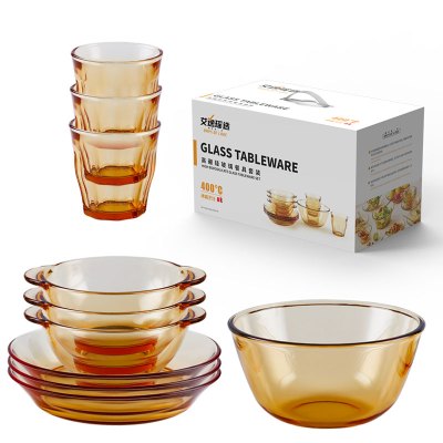 艾逸瑶选 铂萃系列高硼硅玻璃餐具10件套CJ-21135