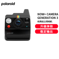 宝丽来POLAROID NOW+第3代胶片相机黑色便携72*86mm相纸即拍即得内置充电锂电