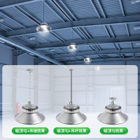 亚明鳍片LED工矿灯吊灯纳米系列欧司朗芯片200W白光挂钩款 1个