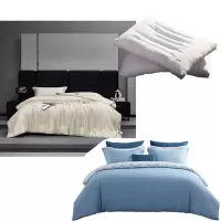梦洁家纺品质套装(纯棉四件套+四季被+云荞薰衣草枕)