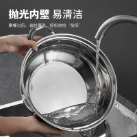 美厨(maxcook)316不锈钢 火锅28cm 汤锅火锅复底带盖 燃气电磁炉 通用 MCT1969