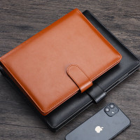 朗捷(longe)商务笔记本本子搭扣活页本可拆卸笔记本文具活页记事本办公会议记录本日记本定制logo a5棕色(单本)