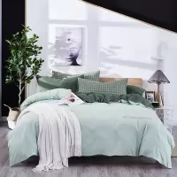 天琴清韵-绣标四件套 床单230*250cm+被罩200*230cm+枕套48*74cm*2