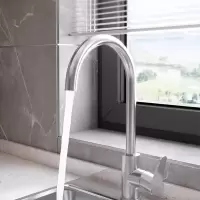 四季沐歌MICOE单把双控厨房龙头陶瓷片阀芯固定式不锈钢镀铬龙头1.35千克高性价比