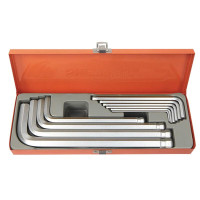 钢盾(SHEFFIELD) S050026 10件套公制加长球头内六角扳手(铁盒)