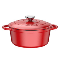 三禾铸铁珐琅锅