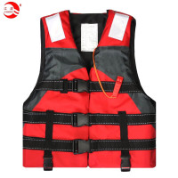 江波(JIANGBO)233 成人救生衣游泳背心漂流浮潜服钓鱼服(救生衣红色款)